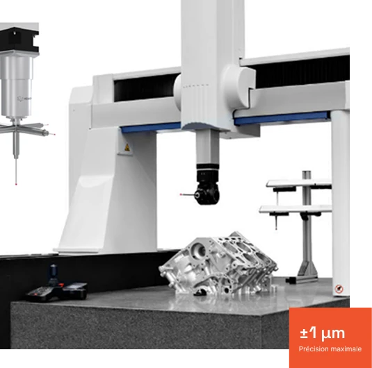Machine à mesurer tridimensionnelle CMM industrielle avec palpeur de haute précision pour inspection et validation